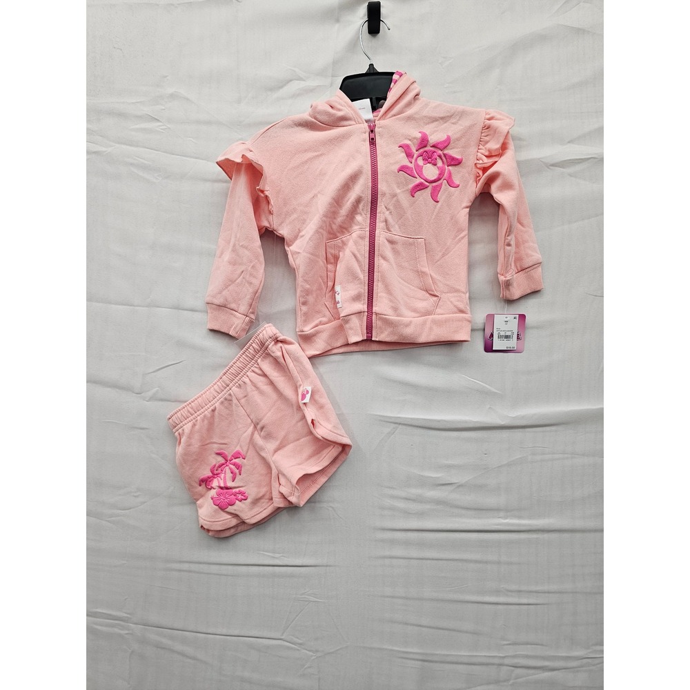 Disney Minnie Mouse‎ Pink Hoodie and Shorts Set 3T Minnie's Surf Club MOG458HDS